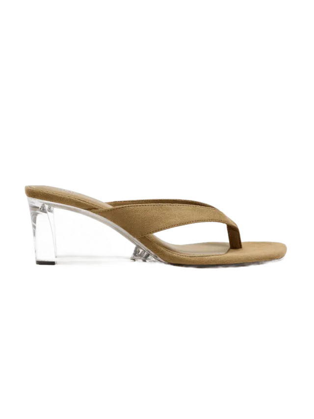 Zara CLEAR WEDGE SANDALS