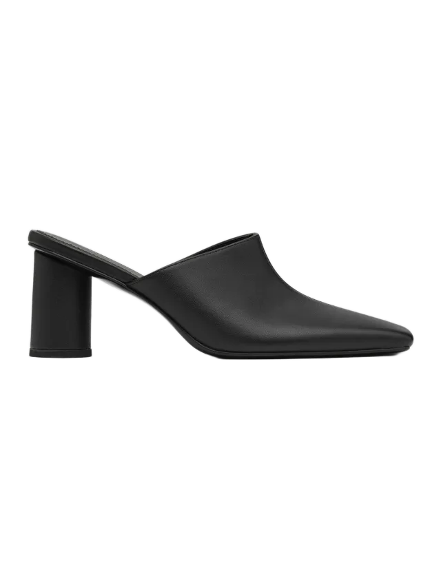 Clog Cylinder Heel - Black