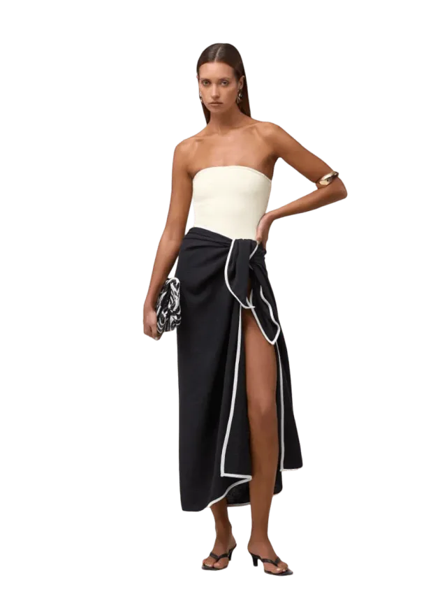 Same Colorblock Linen Sarong