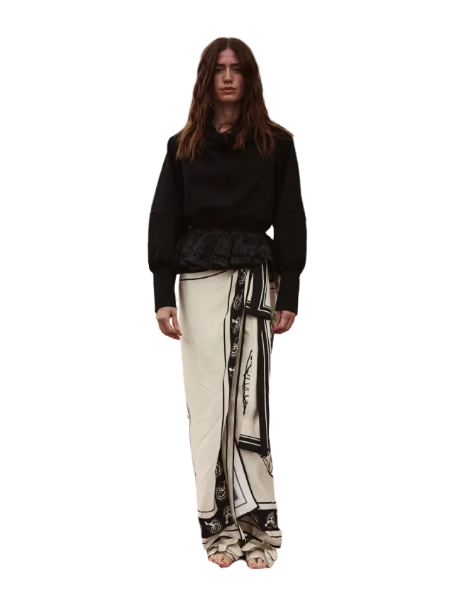 Padova Coral Skirt Ivory Black