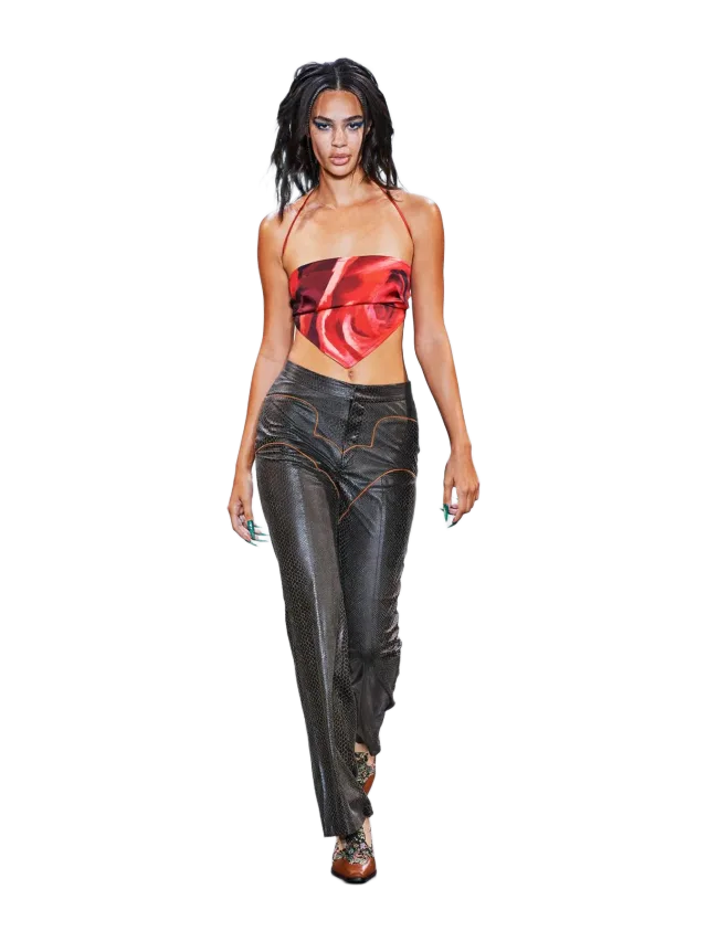 Kim Shui Croc Western Pants