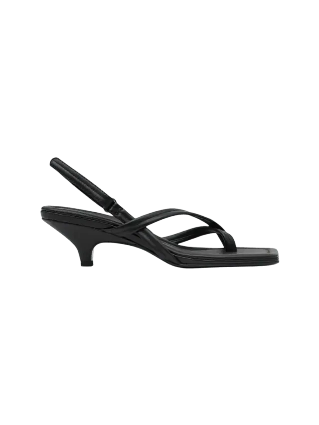 St. Agni Cross Detail Heel - Black