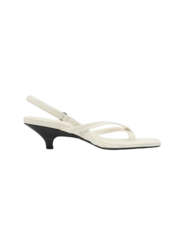 St. Agni Cross Detail Heel - Off White