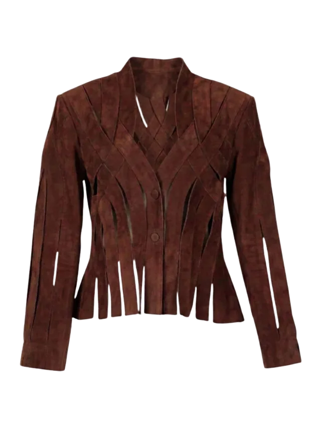 Double A CULT MIA X DOUBLE A BRIANNA JACKET IN SUEDE BROWN