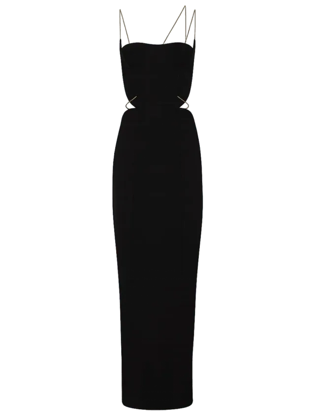 Misha Cyrus Chain Suiting Maxi Dress