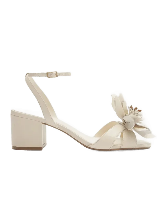 Daisy Leather Block Sandal