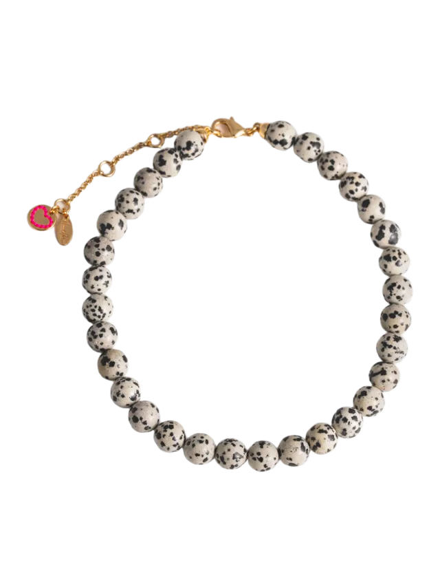 Mademoiselle Jules Dalmatian Jasper Necklace