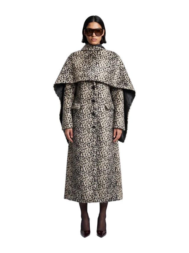 DE SAVARY Dalmatian Reversible Leather Cape