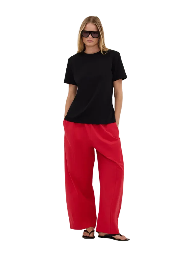 Dissh DARCY BLACK SHOULDER PAD TEE