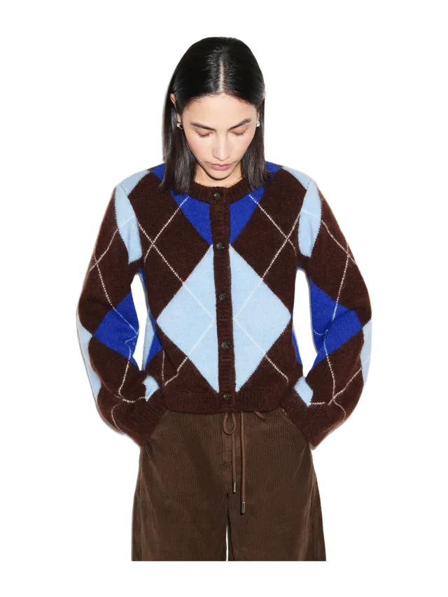 Aligne Deana Knitted Argyle Cardigan