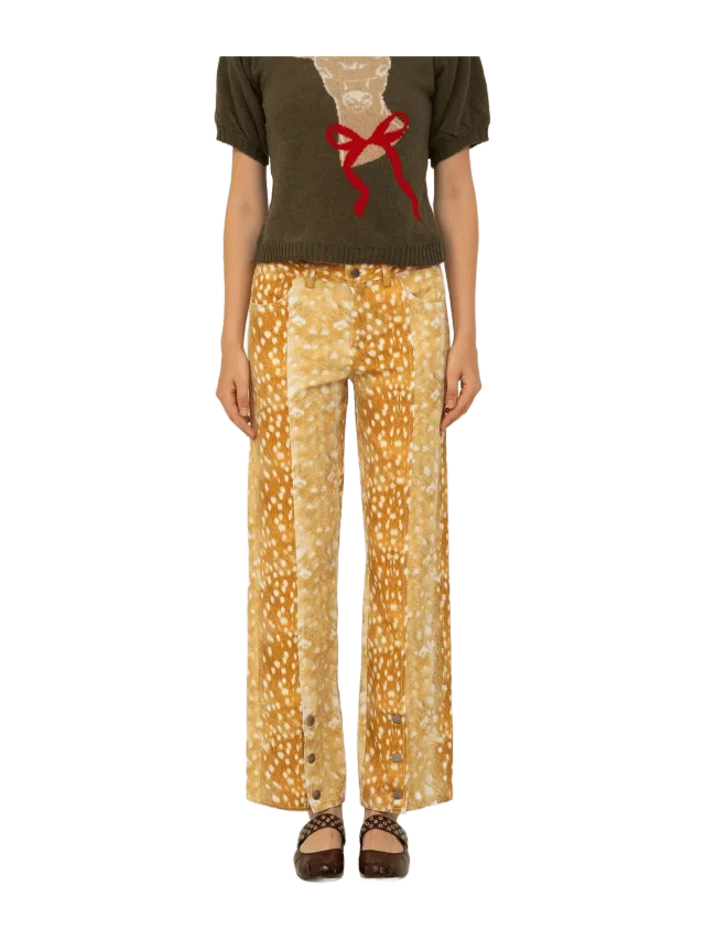 Carmen Says Deer Print Denim Jeans