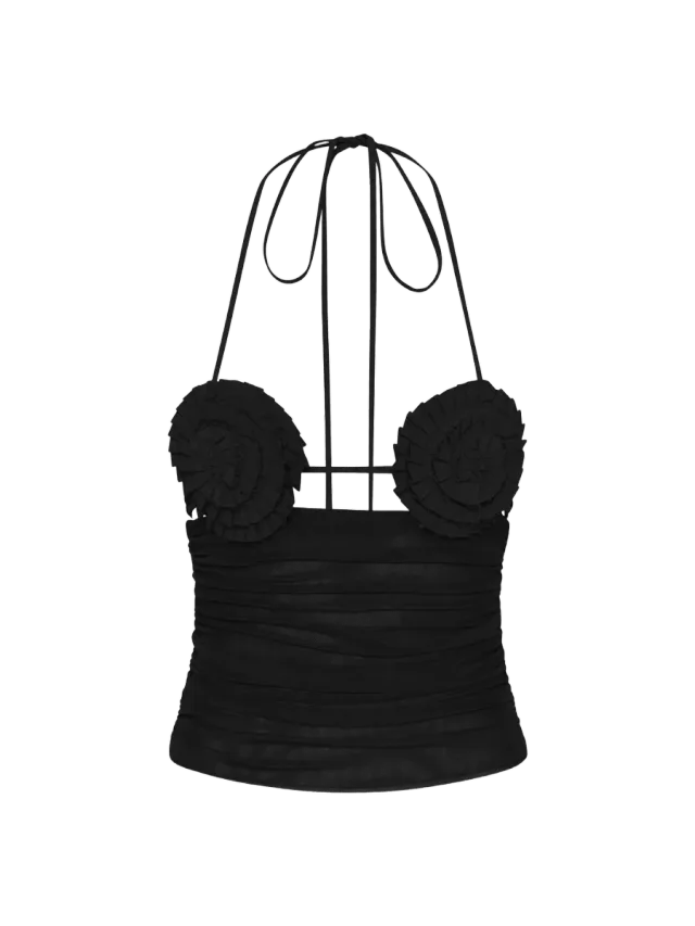 Bec + Bridge DELILA SPIRAL TOP - BLACK