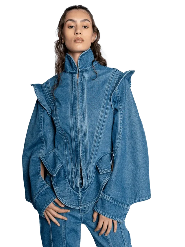 Marques' Almeida DENIM BAROQUE STYLE JACKET