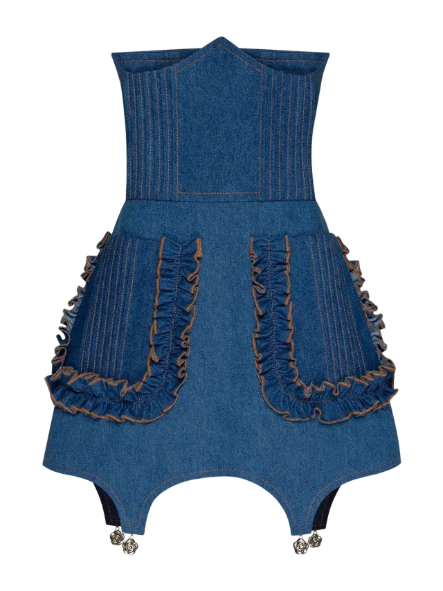 GURANDA Denim Corset Skirt