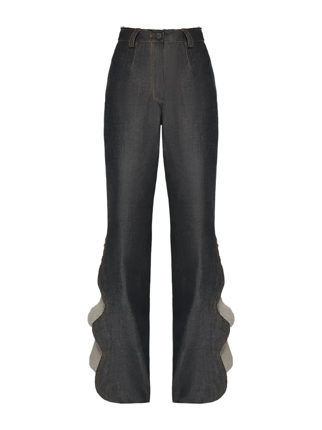 Liya DENIM PANTS WITH WAVES