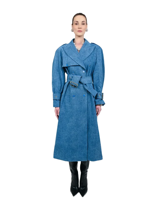 Denim Signature Trenchcoat