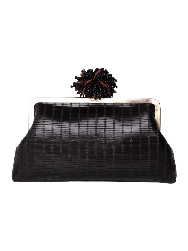 Sarah's Bags Dhalia on Black Leather Classic Bag