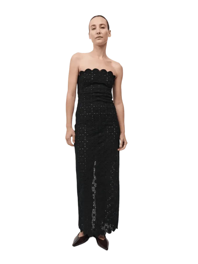 St. Agni Doily Column Dress - Black