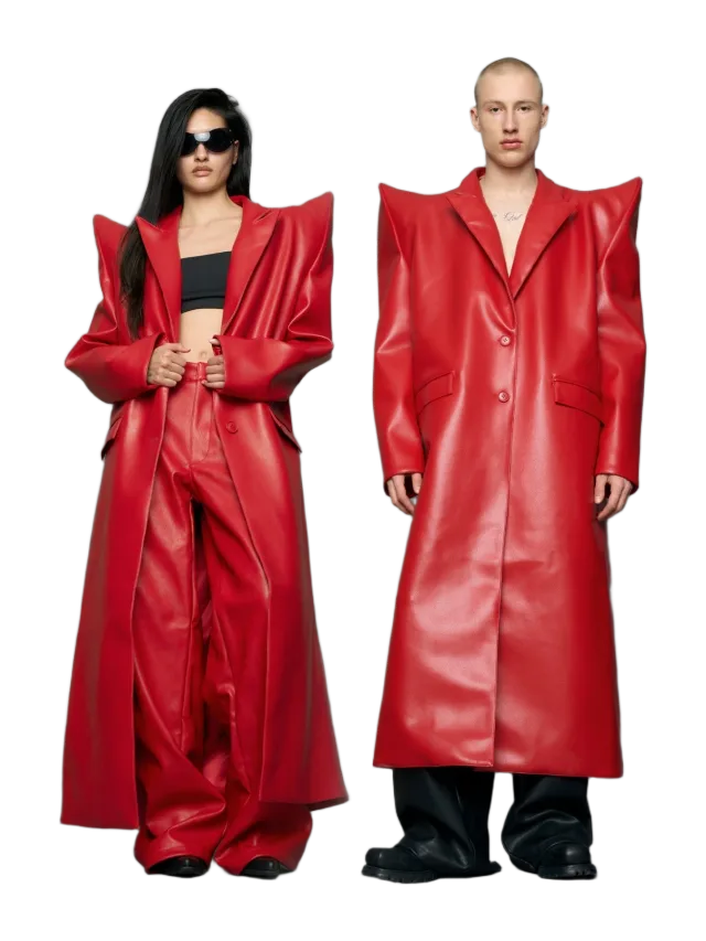 Namilia Doomsday Elongated Leather Coat