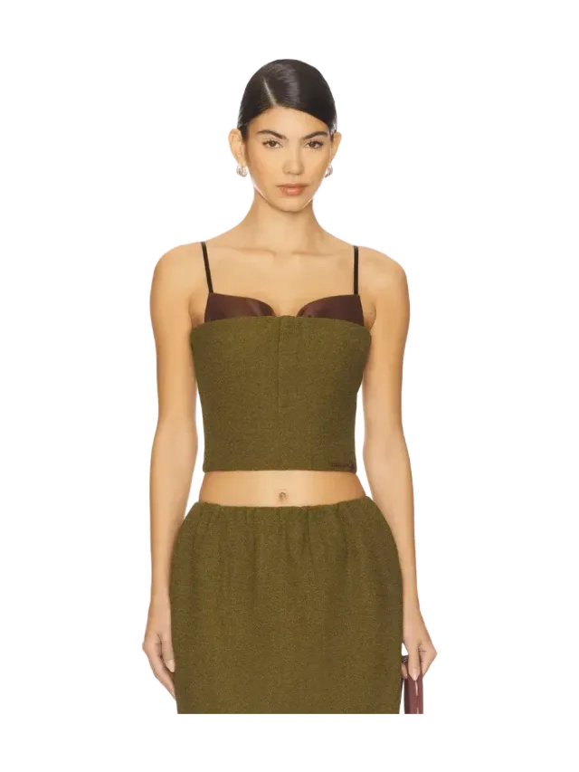 Shushu/Tong Double Bow Corset Straps Top