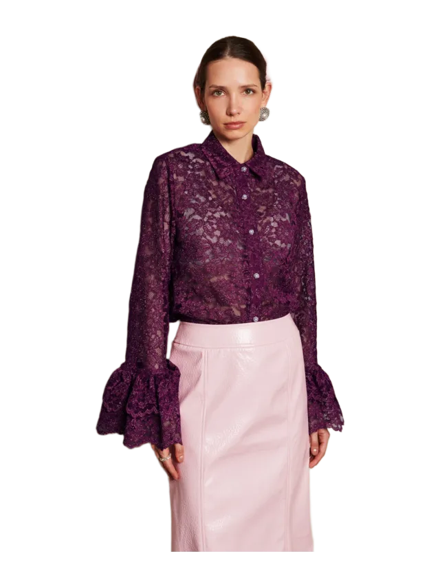 Sister Jane DREAM Quill Lace Ruffle Blouse