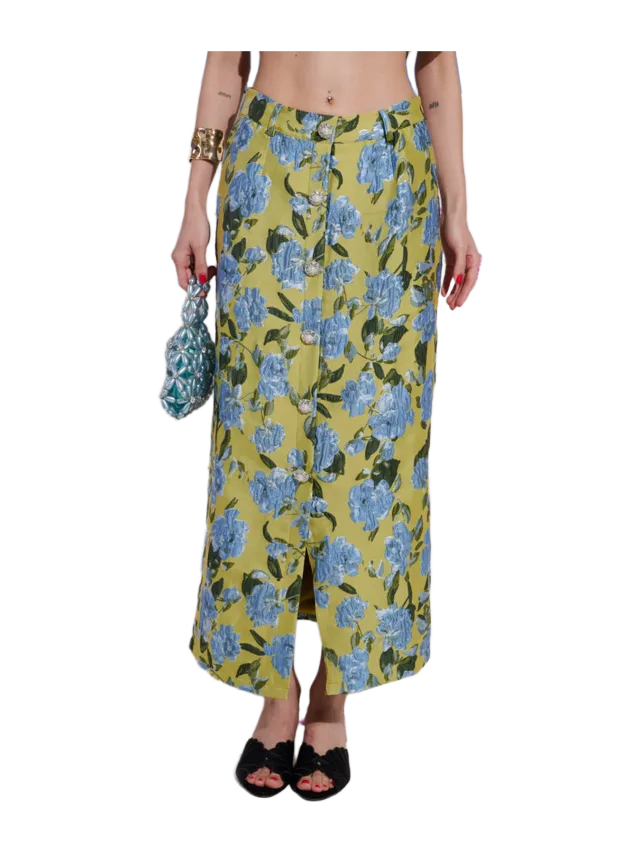 Sister Jane DREAM Seagrass Jacquard Midi Skirt