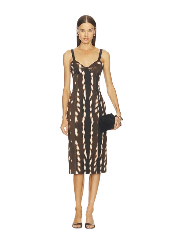 Vaillant Drill Bustier Midi Dress