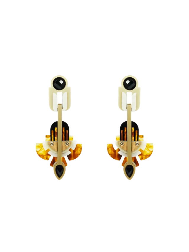 Gissa Bicalho EARRING DEMY CARAMEL GRANITE