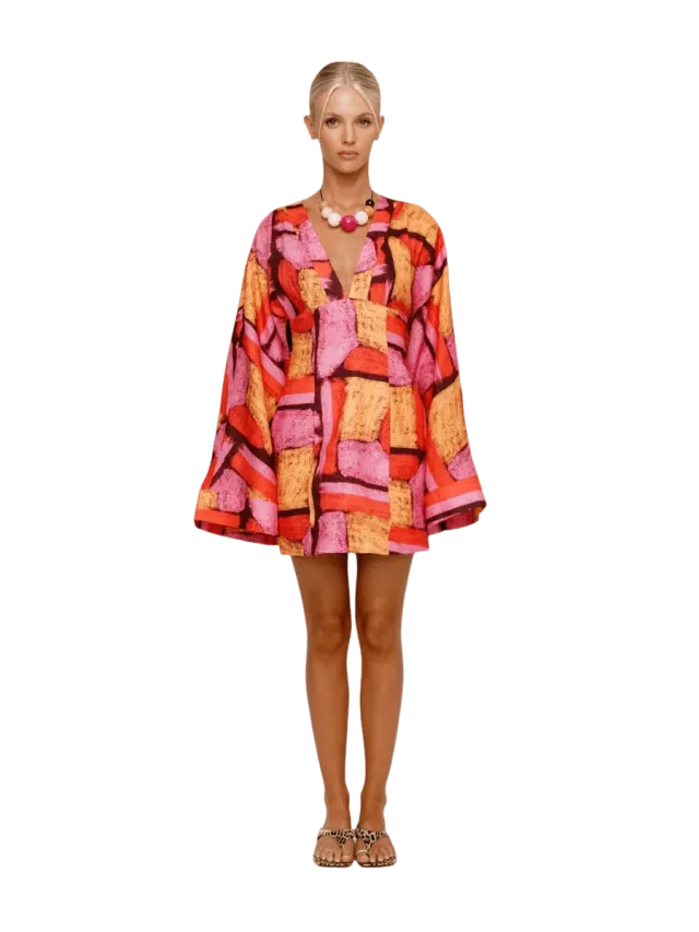 The Wolf Gang Elara Mini Dress - Mosaic