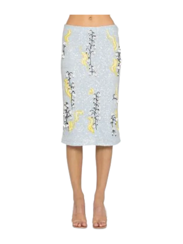 Des Phemmes Embellished Pencil Skirt