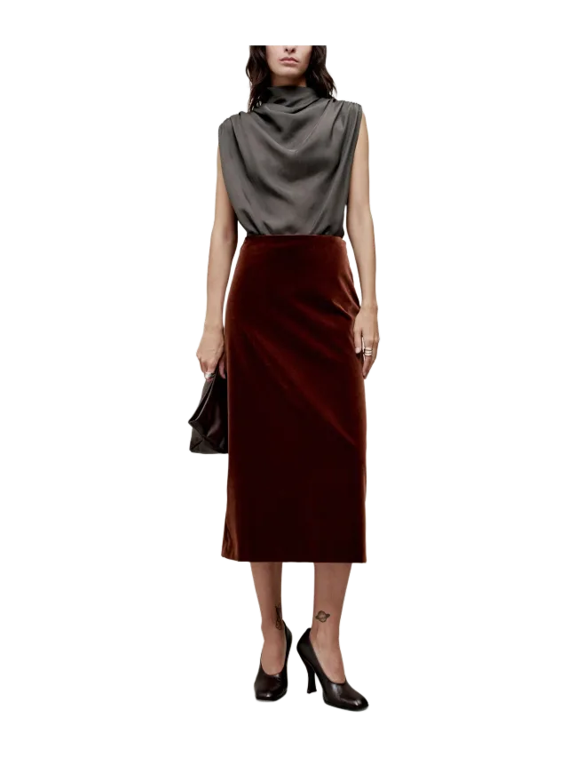 Kallmeyer Emilee Pencil Skirt in Velvet