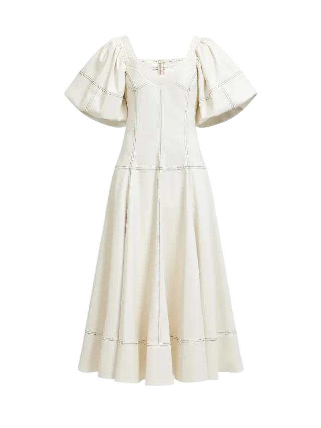 Aje Ether Puff Sleeve Maxi Dress
