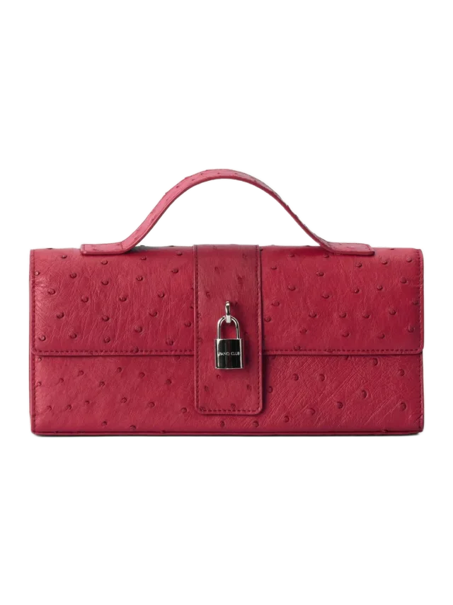 Fancì Club Extended Ostrich Mini Clutch