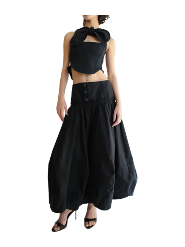 Minena Falda Globo Black