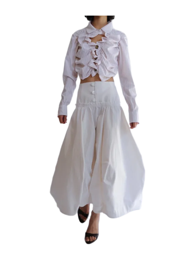 Minena Falda Globo White