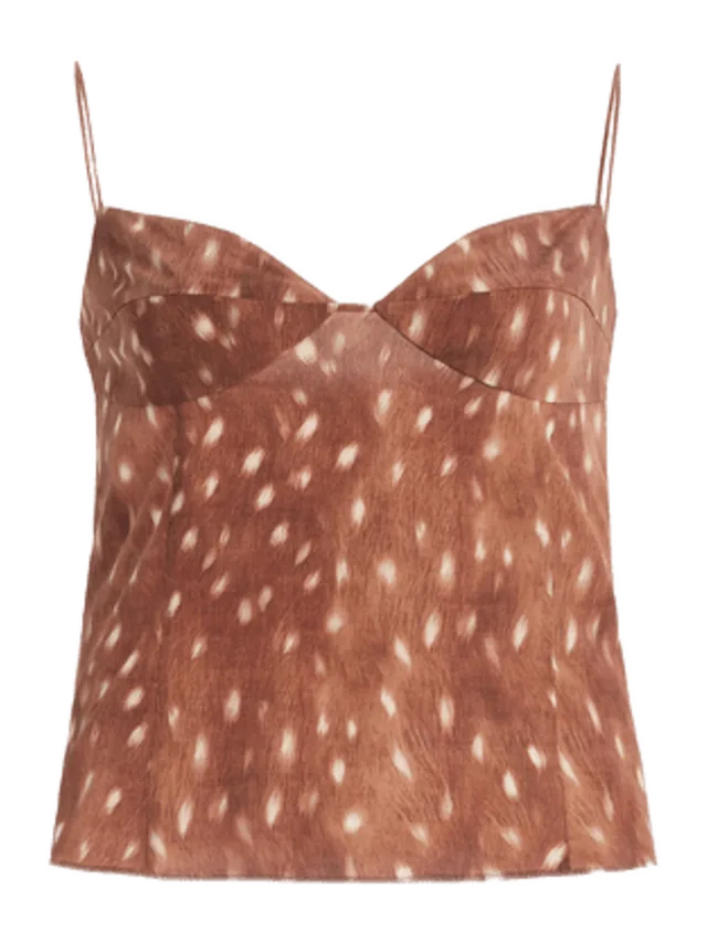 St. Agni Fawn Printed Crepe Cami Top Exclusive