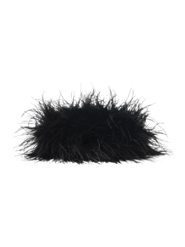 Naked Wardrobe Feather Statement Clutch
