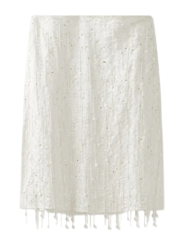 Asta Resort Fidan Hand Beaded Midi Skirt