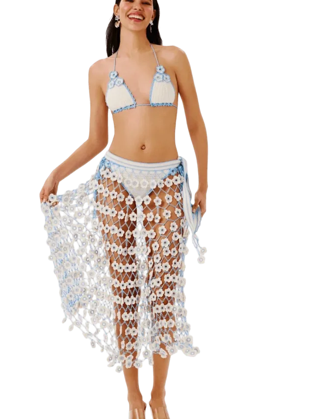 My Beachy Side Fleur Hand-Crocheted Convertible Maxi Skirt/Dress
