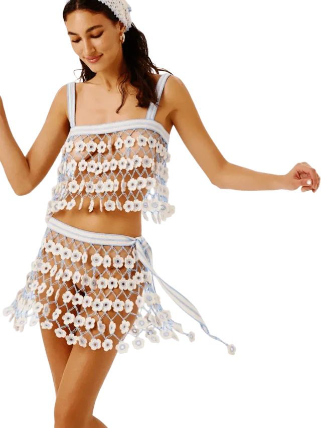 My Beachy Side Fleur Hand-Crocheted Top