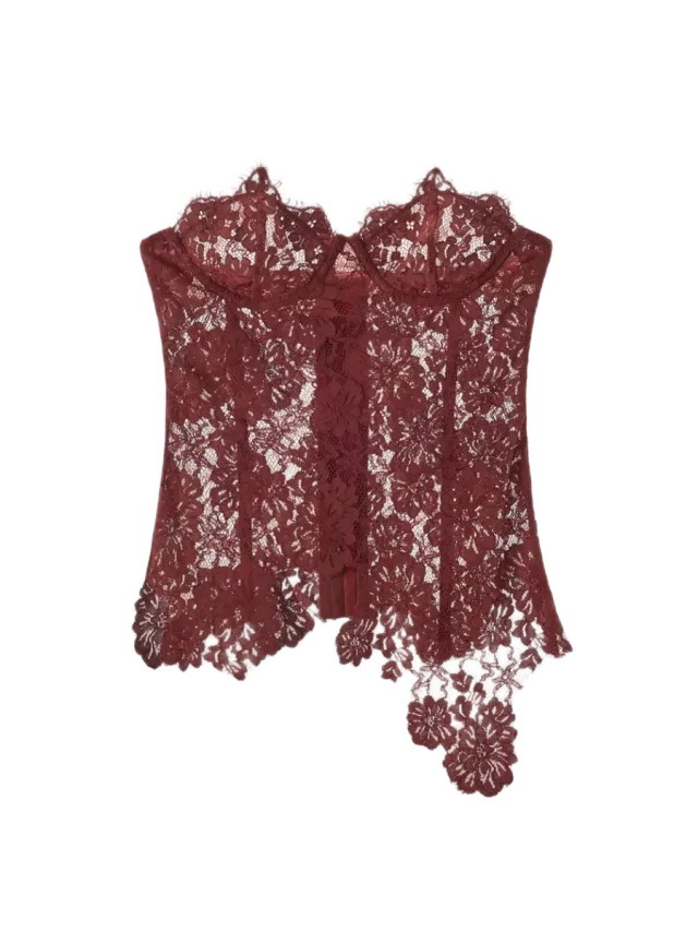 Zara FLORAL LACE CORSET ZW COLLECTION