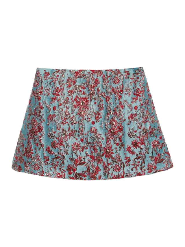 Alas Silk Flux Mini Skirt
