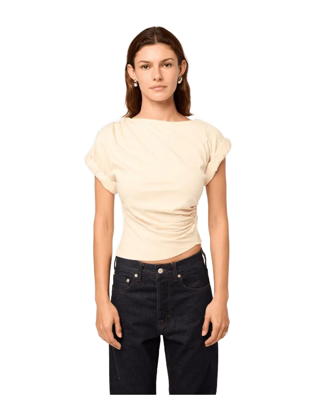 The Line by K Francine Pleated Short Sleeve T-Shirt