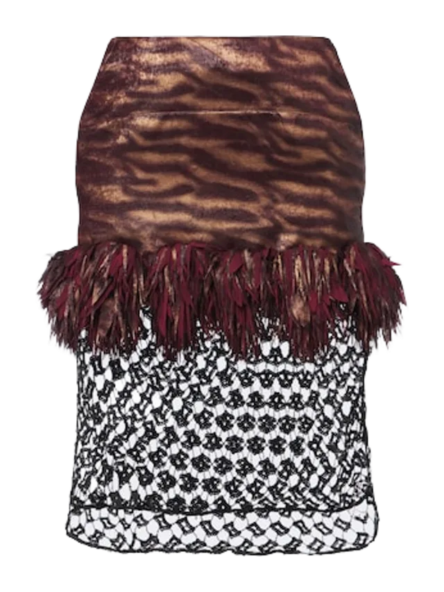 Jacques Wei Fringed Paneled Sequined Miniskirt