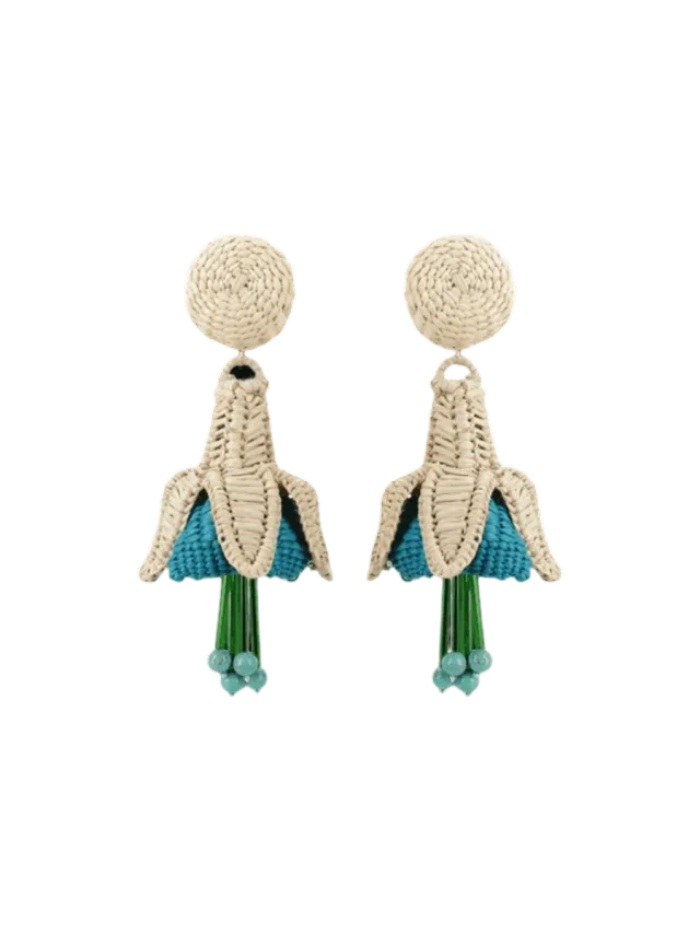 Mercedes Salazar Fuchsia Blue Earrings