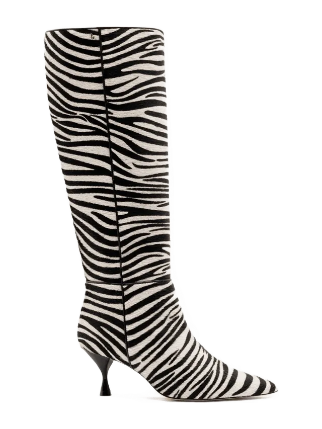 Larroudé Georgia Boot Zebra Hair Leather