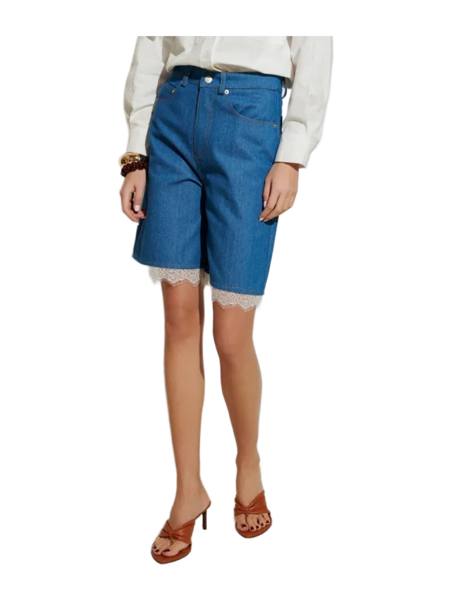Kitchen Stories by Ghospell Ghospell Elena Denim Shorts