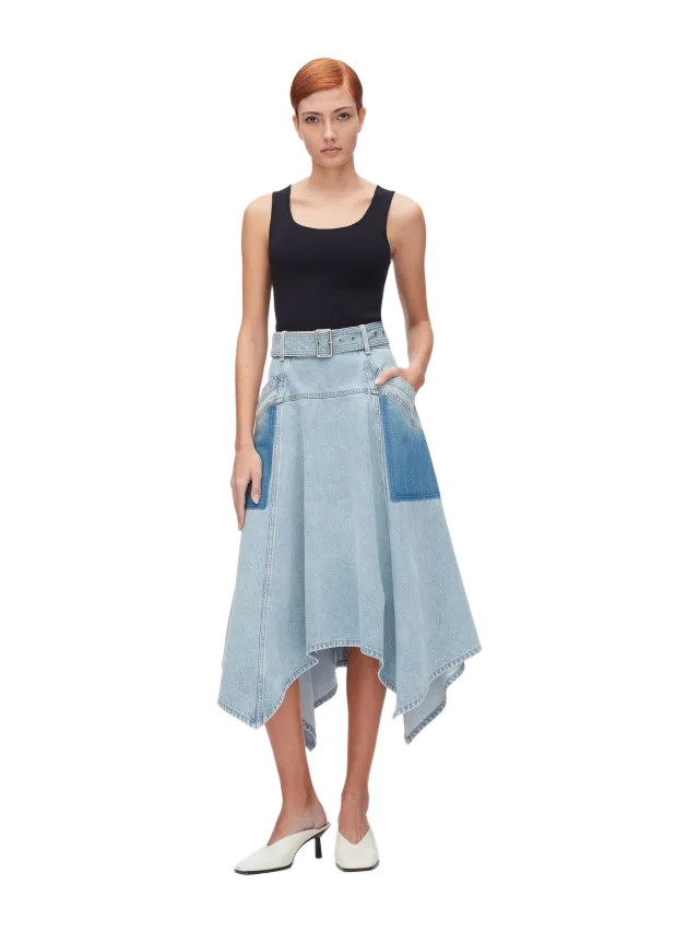 Phillip Lim Ghost Patch Handkerchief Midi Skirt