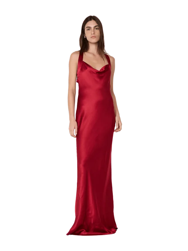 Bec + Bridge GIA HALTER MAXI DRESS - CHERRY
