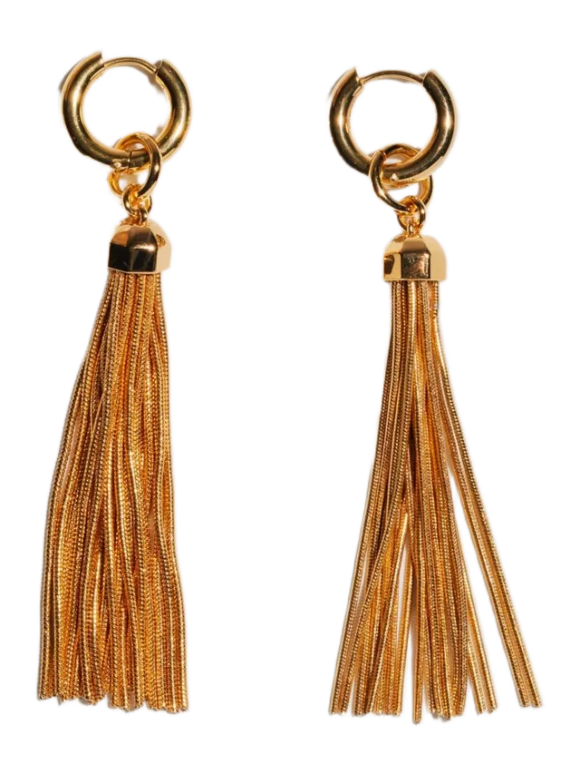 Mademoiselle Jules Gold Tassel Earrings